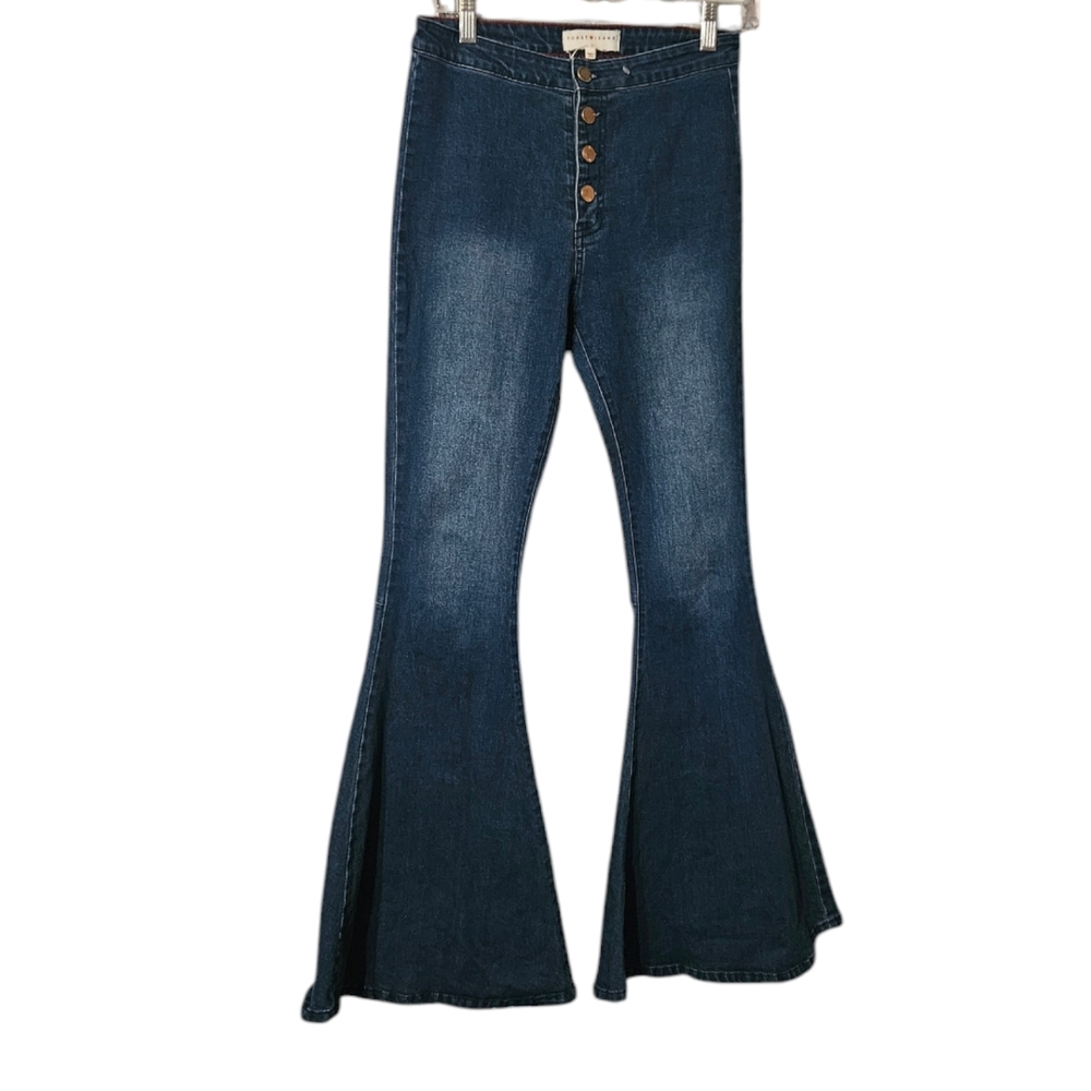 Toast Jeans Ultra Flare Bell Bottom Women's Stretch Denim Size M
